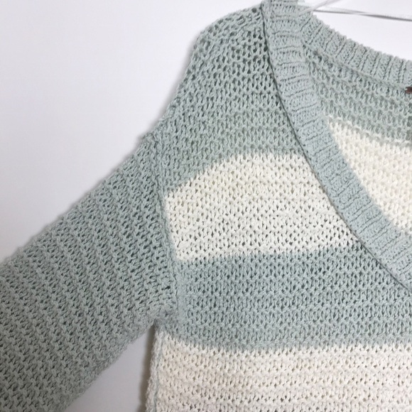 Free People Park Slope sweater mint/cream size S - Picture 4 of 8